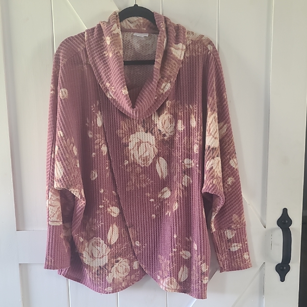 Lularoe Kristen Floral Cowl Neck Sweater